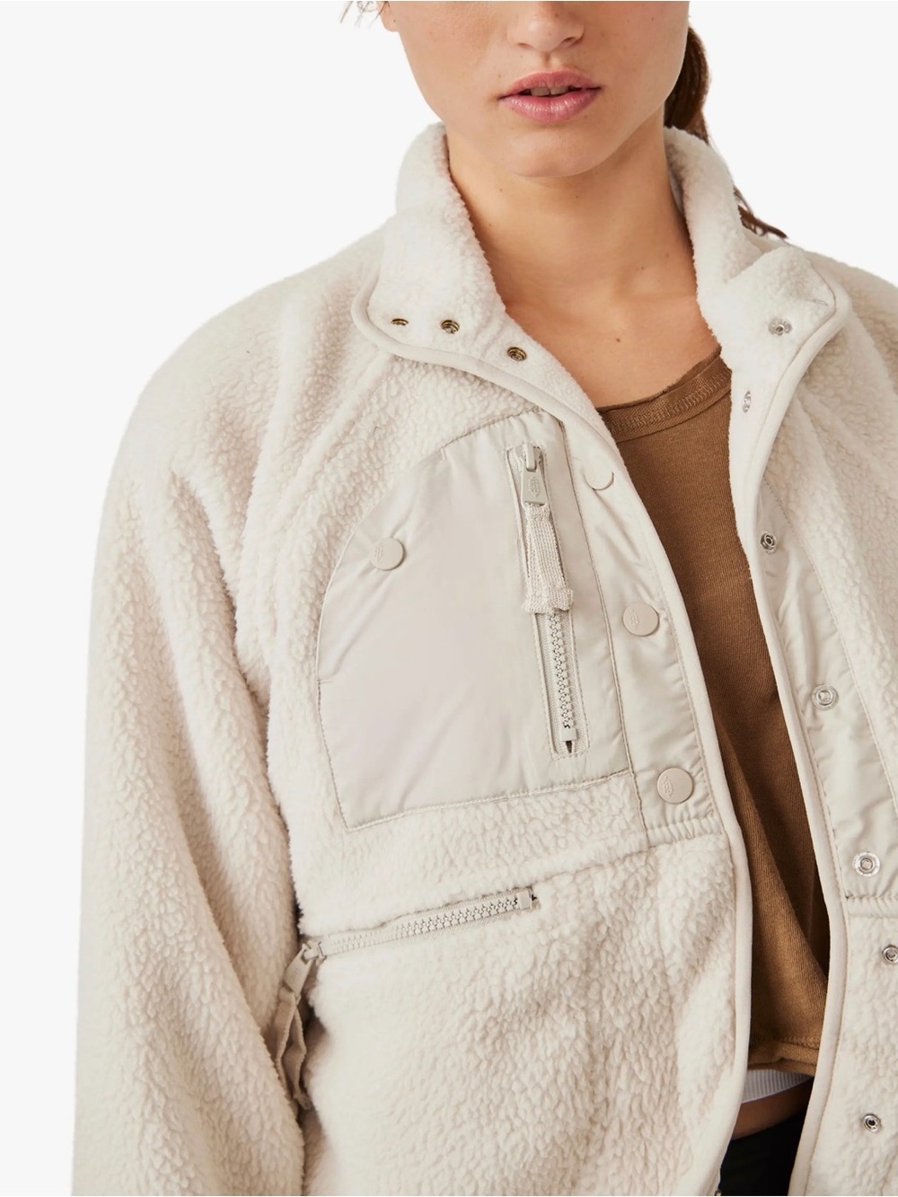 FP Movement by Free People Cream Teddy Jacket - Picture 9 of 10